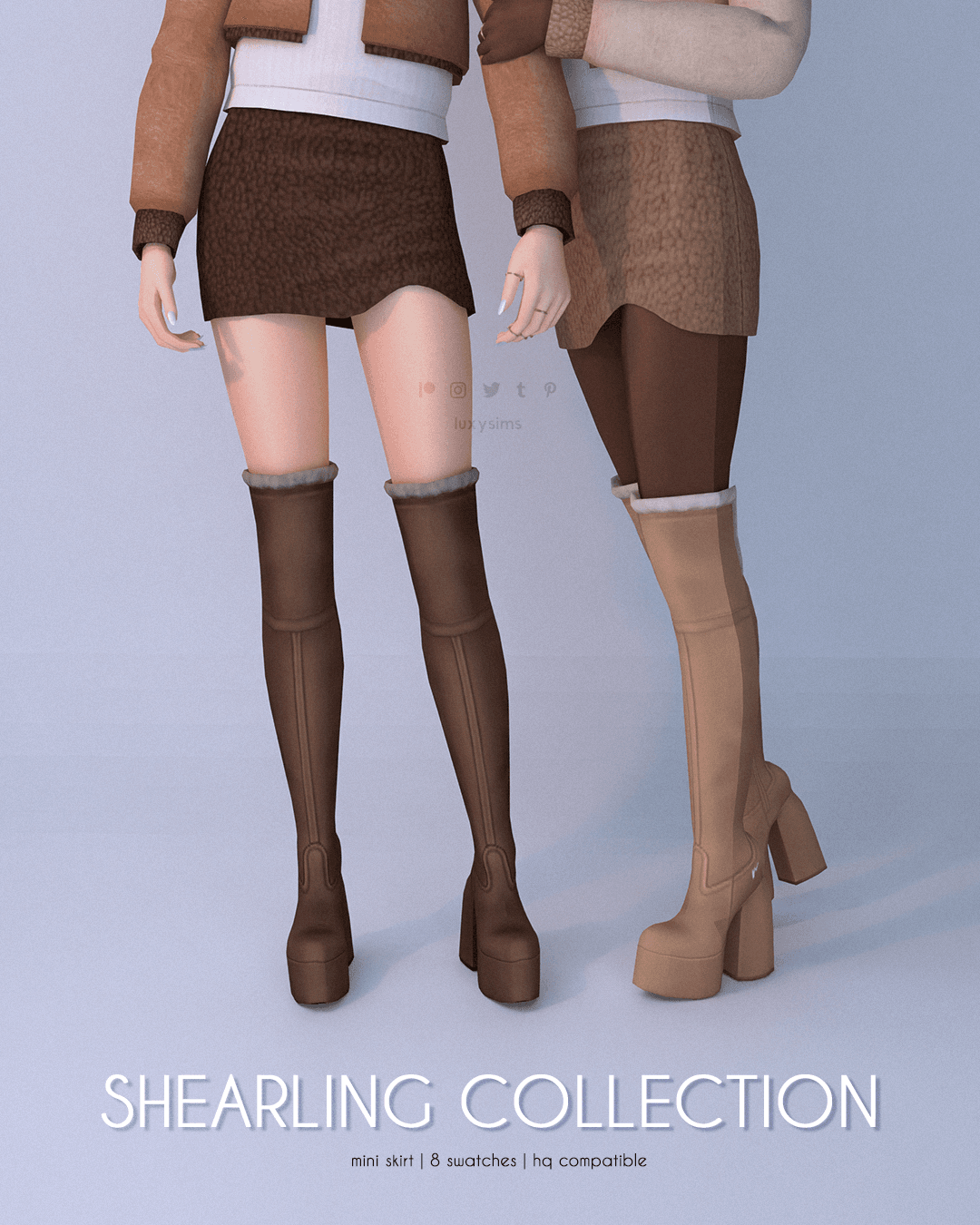 Галерея мода Сет зимней одежды Shearling Collection #3